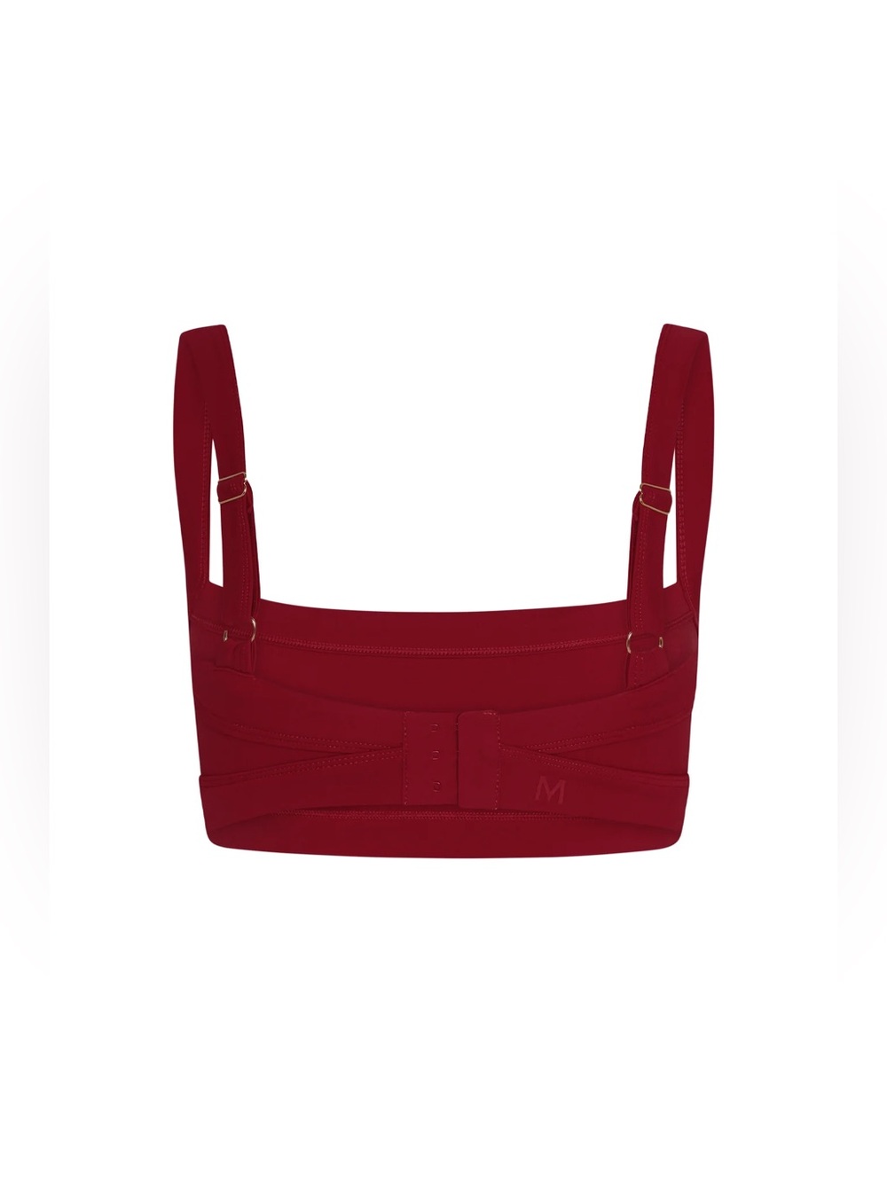 Monday Swimwear Red Square-Neck Lounge Bralette and High-Waist Shorts Set - Picture 2 of 5